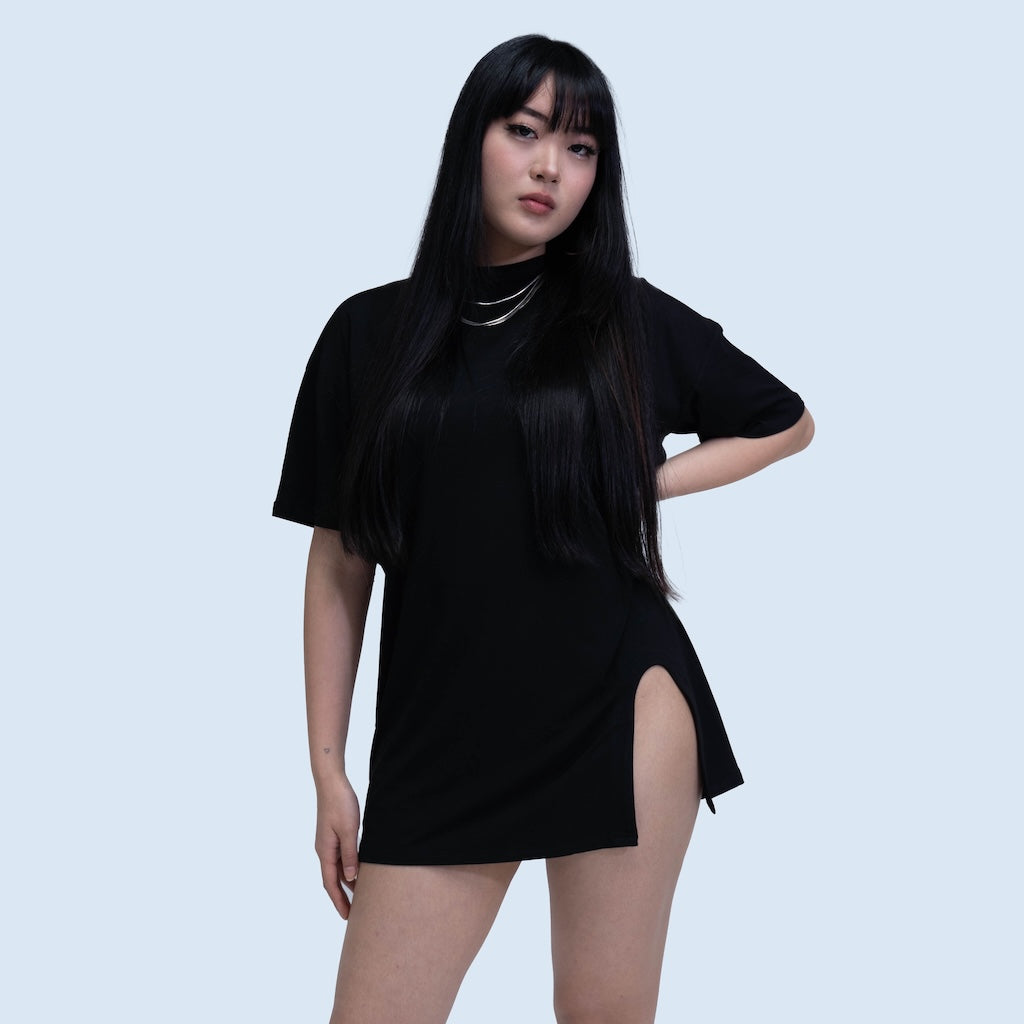 Chic™ Slit T-Shirt Dress with Shorts